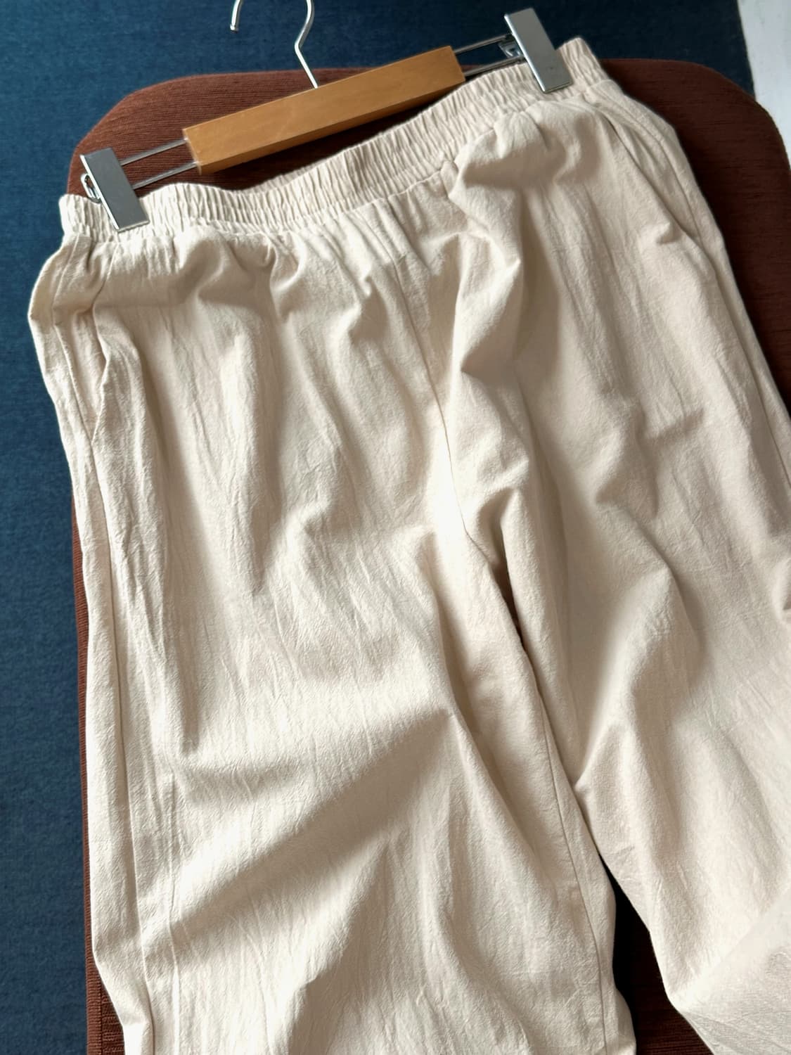 Light crinkle cotton turn up easy pants 상품이미지2