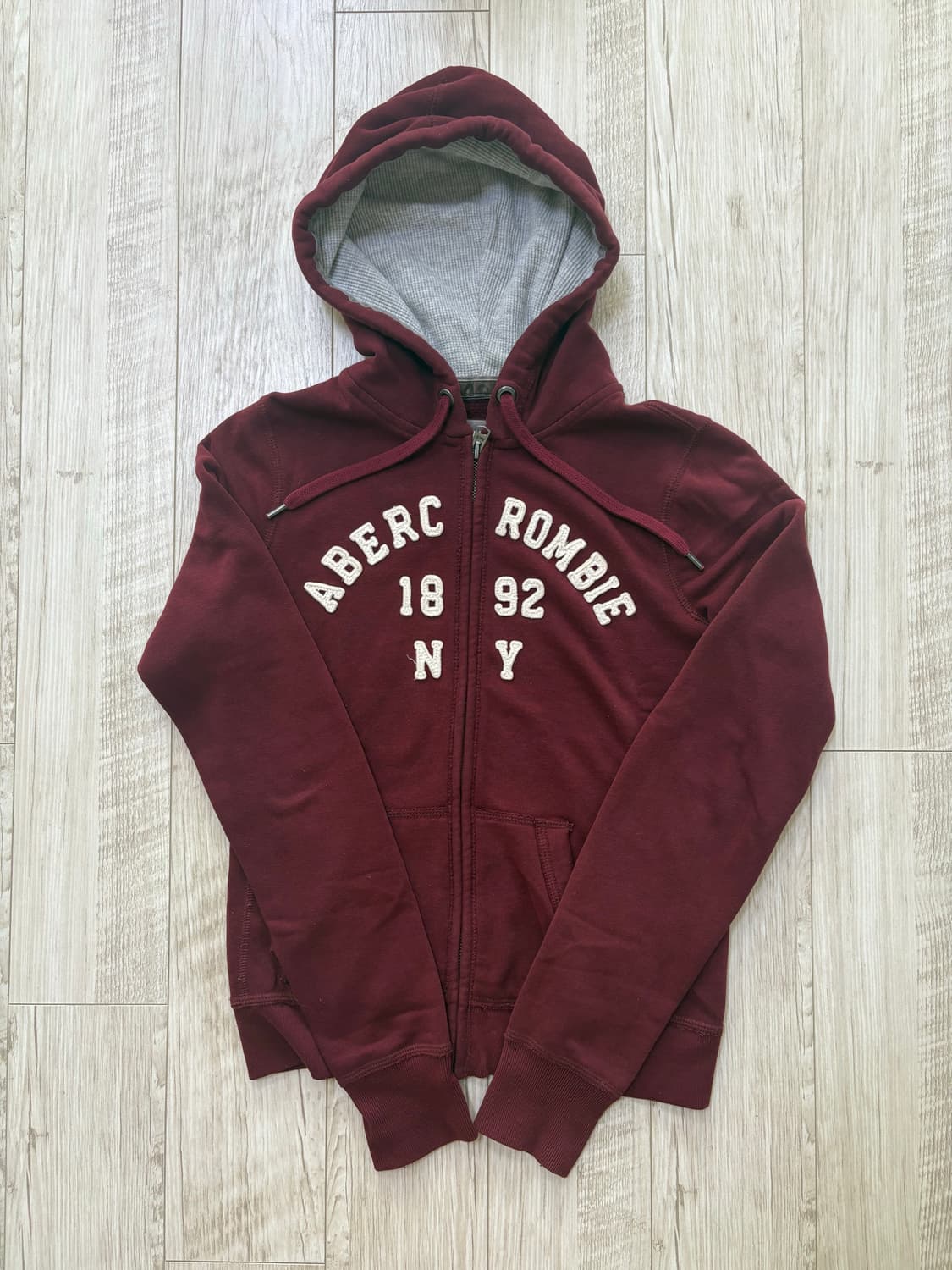 아베크롬비 후드집업 딱붙핏 s 버건디 상품이미지1