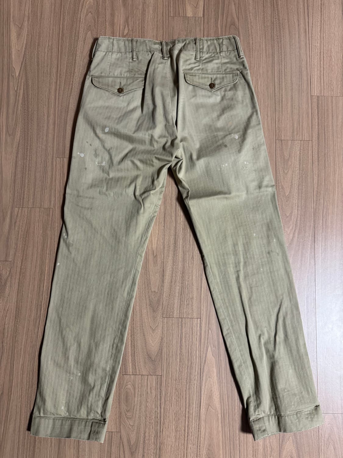 RRL(더블알엘) 페인트 스플래터 헤링본 트윌 오피서 치노 팬츠30/30 상품이미지3