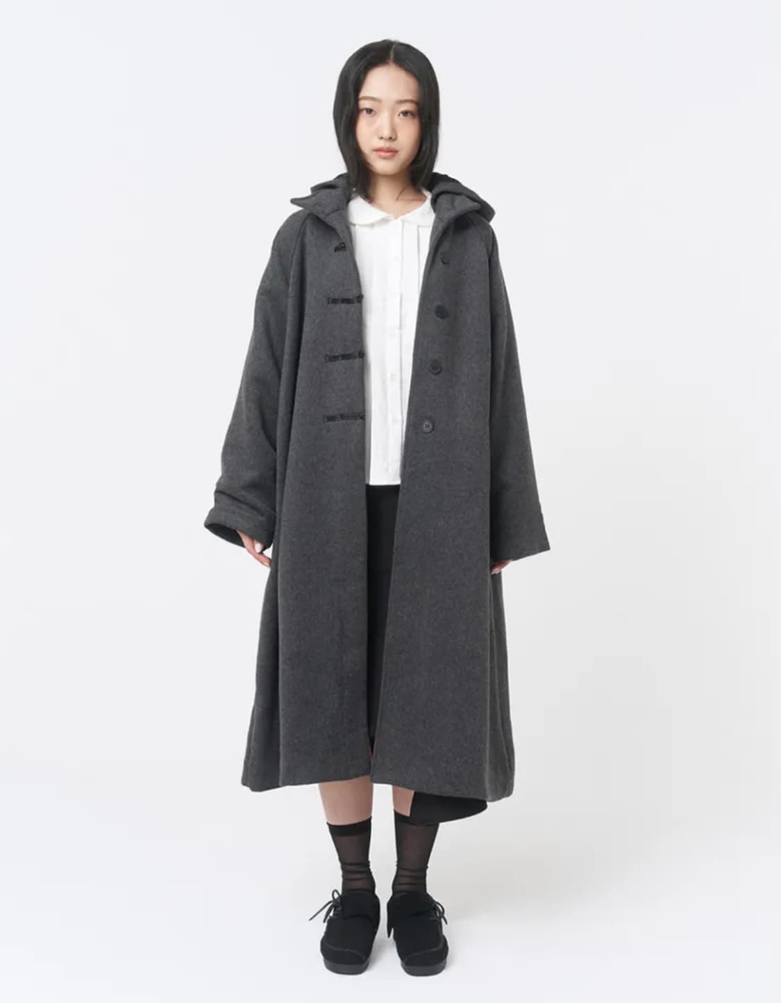 미세키서울 더플코트 차콜 상품이미지2