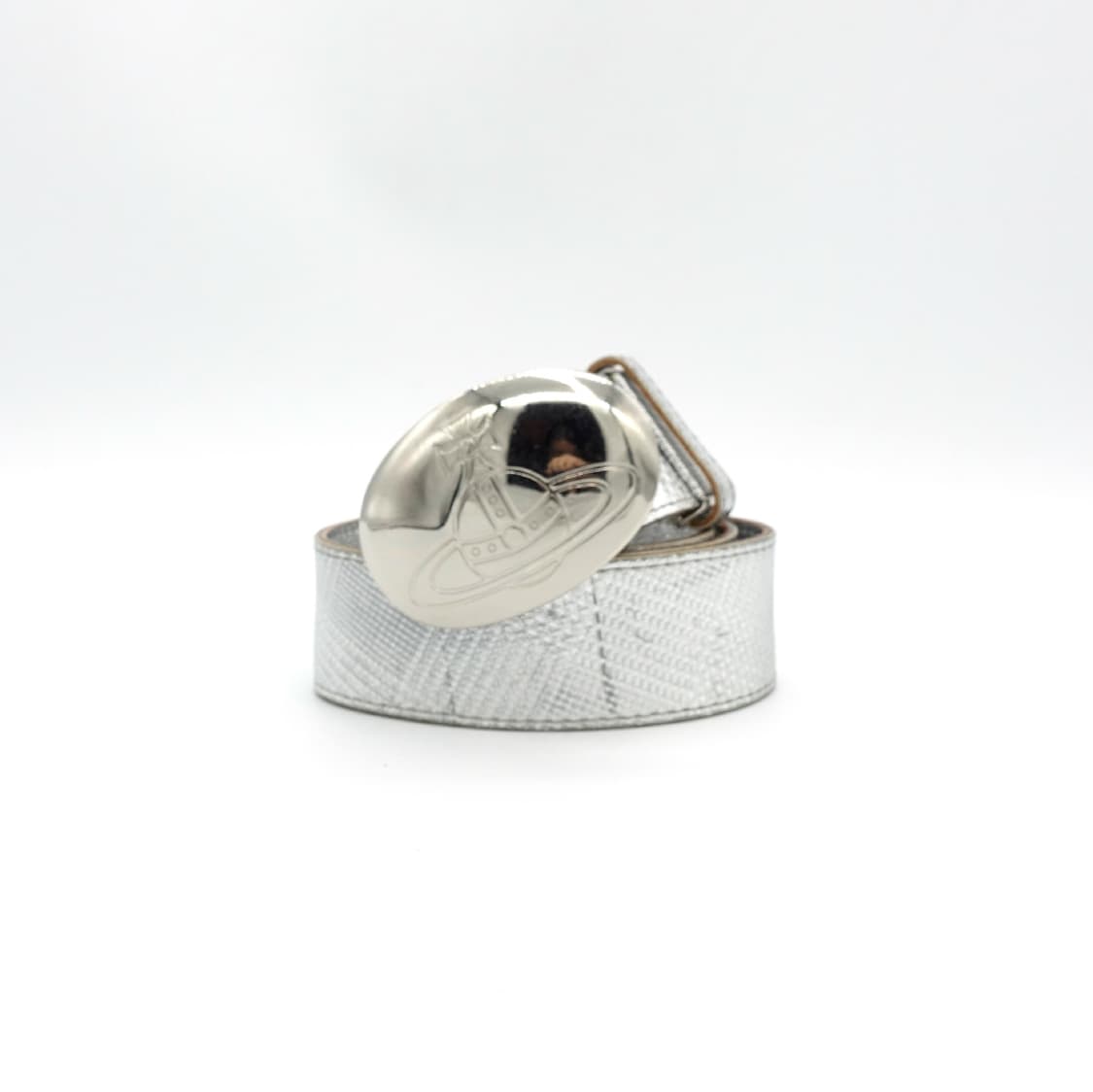 VivienneWestwood 비비안웨스트우드 ORB 버클 메탈 레더벨트 상품이미지2