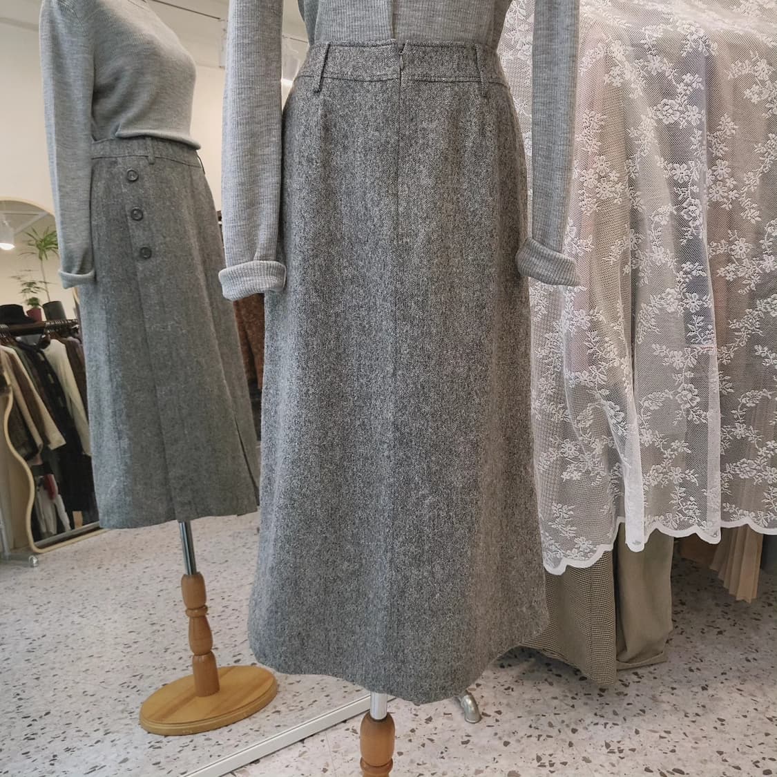 멜란지그레이 앙고라울스커트 상품이미지8