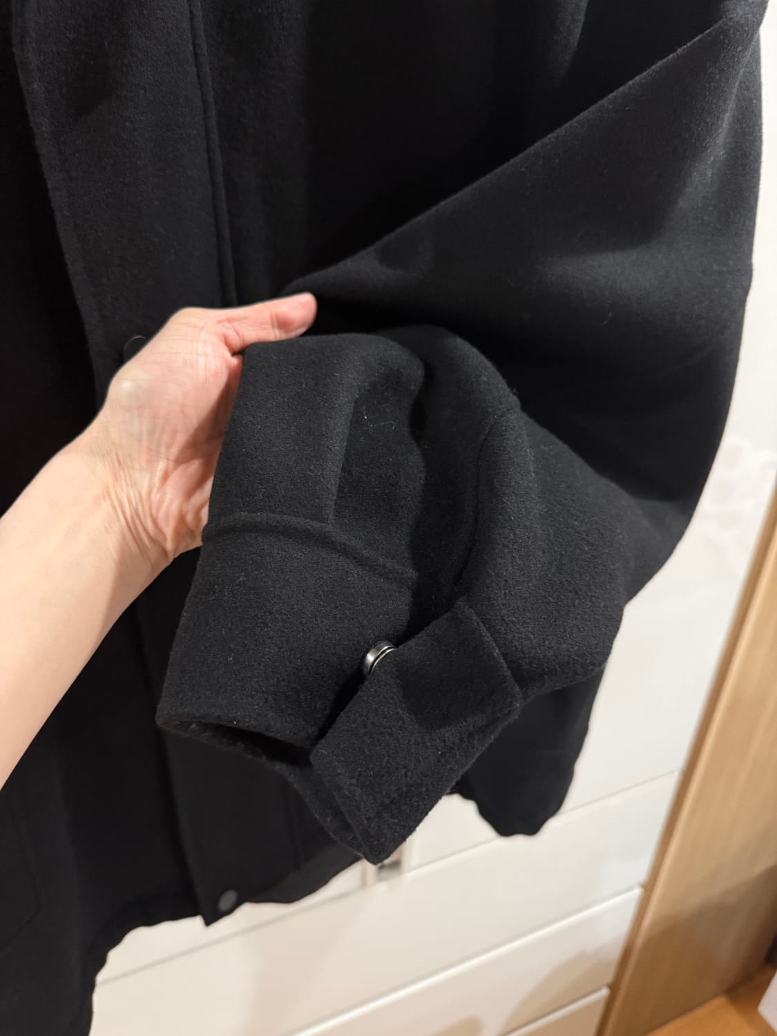 시스템옴므 캐시미어 후드자켓 블랙 95 상품이미지10