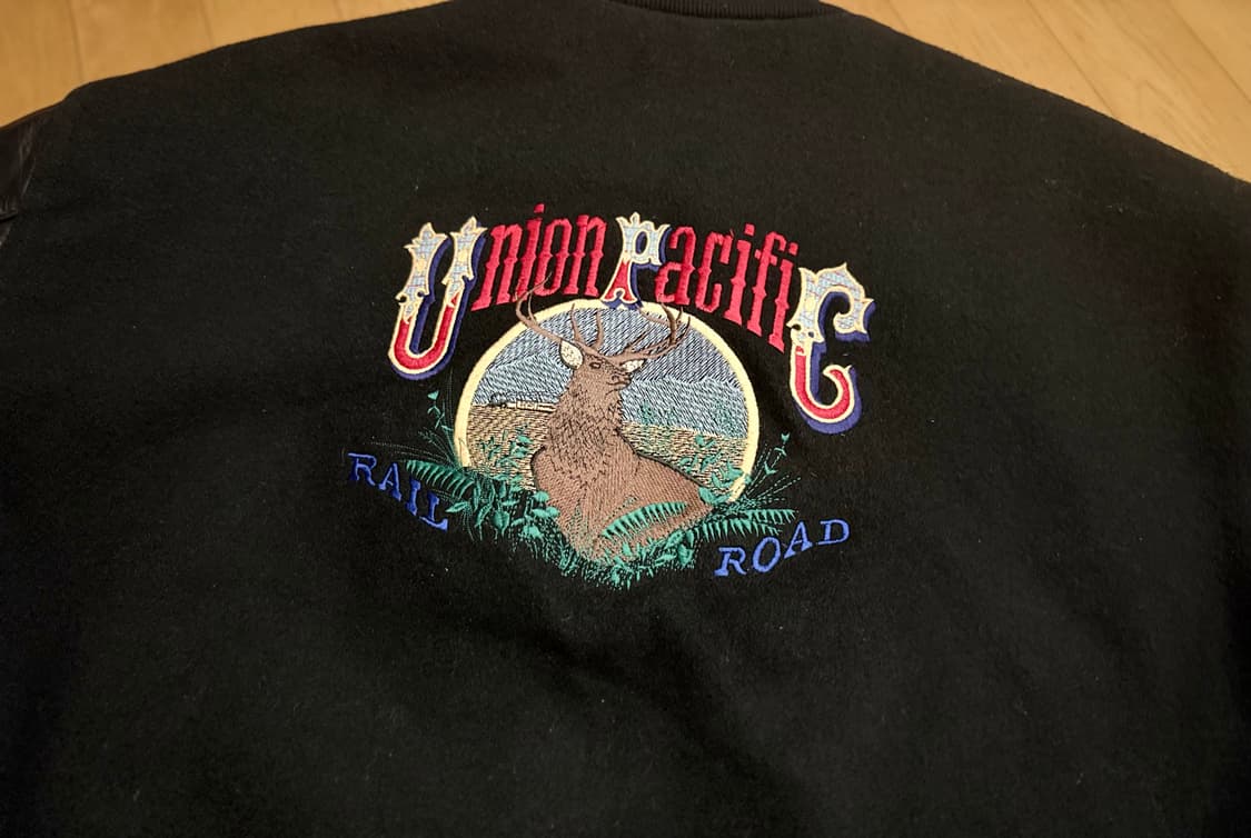 [Holloway] 90s 유니온 퍼시픽 레더 바시티 자켓 (XXL) 상품이미지5