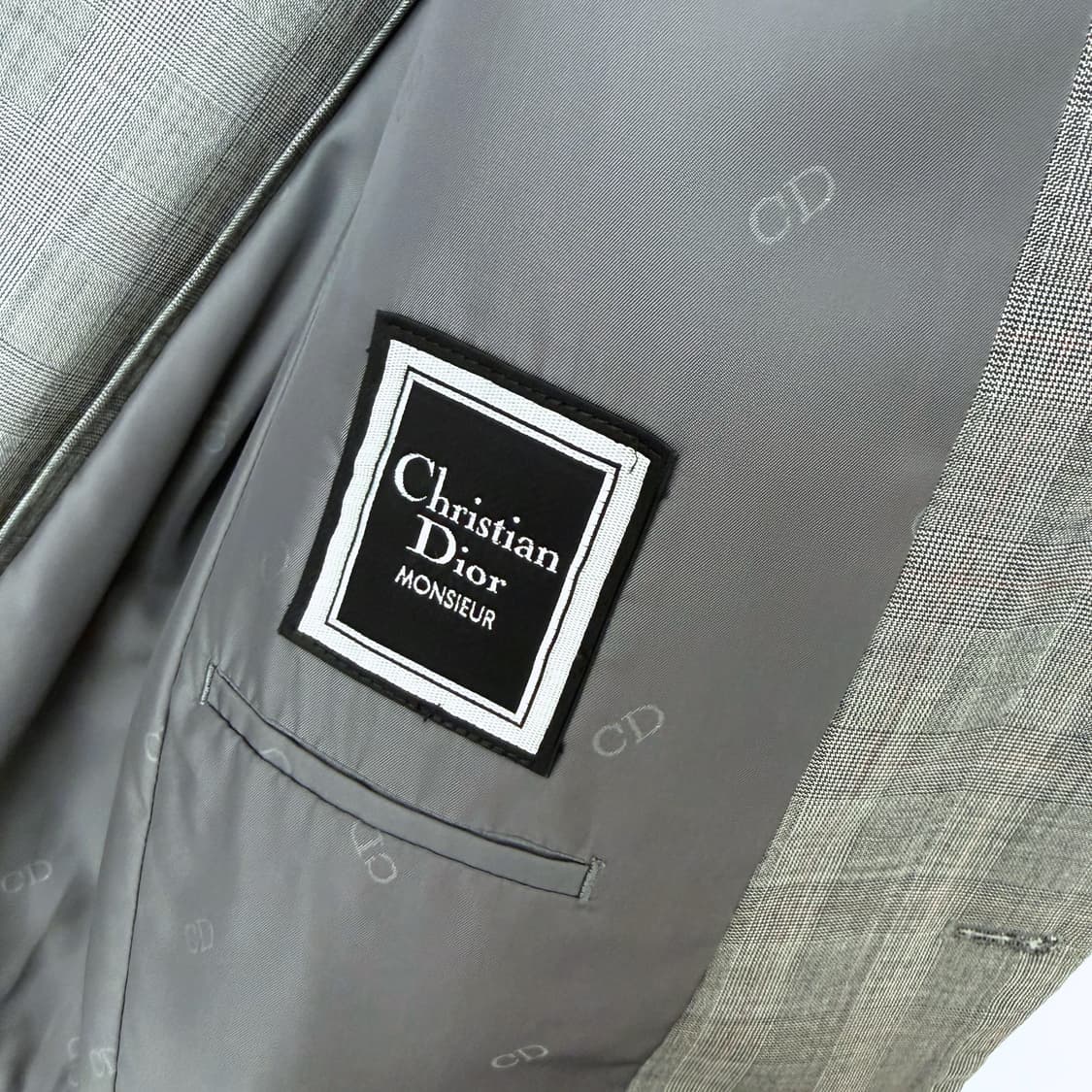 Dior 크리스찬 디올 빈티지 글렌체크 슈트 셋업 자켓 슬렉스 팬츠 세트 상품이미지4