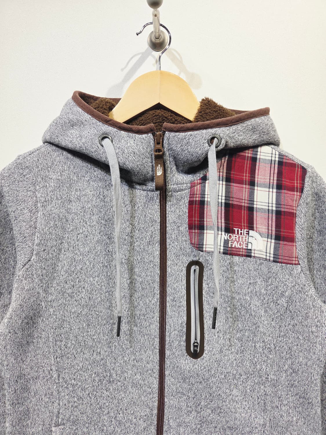 노스페이스 여성 니트 플리스 후드 롱 집업 상품이미지3