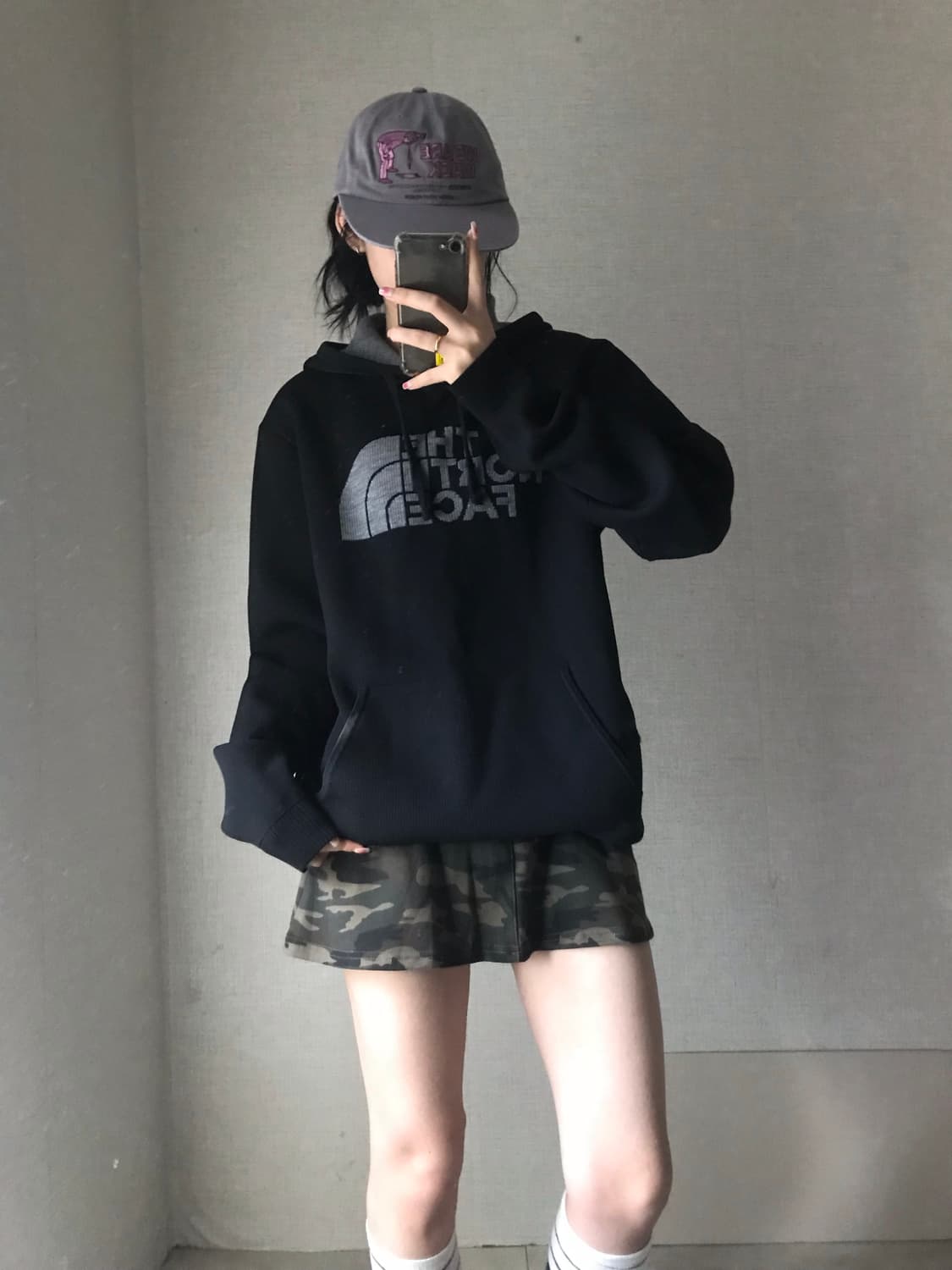 노페 빅로고 와플 후드티 상품이미지4