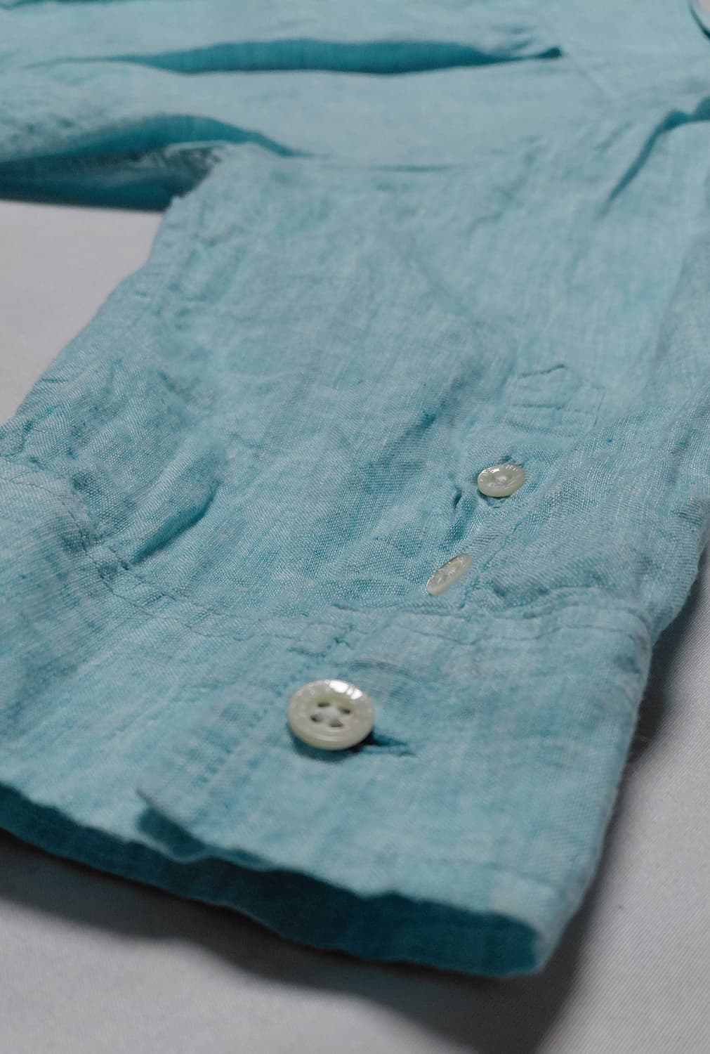 [M] 고스타 디 푸가 x 플랜더스 리넨 100% 7부 셔츠 (민트) 상품이미지10