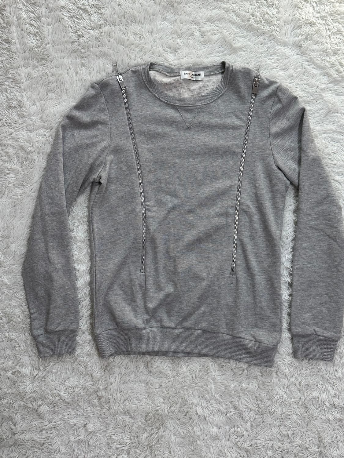 생로랑 그레이 지퍼 맨투맨 상품이미지2