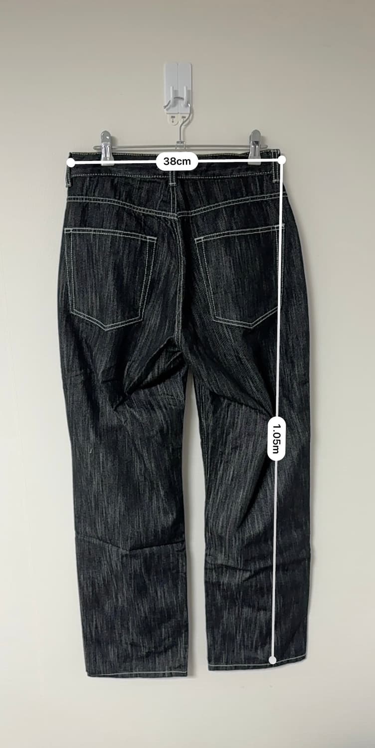 30in) 블랙 생지데님 상품이미지3