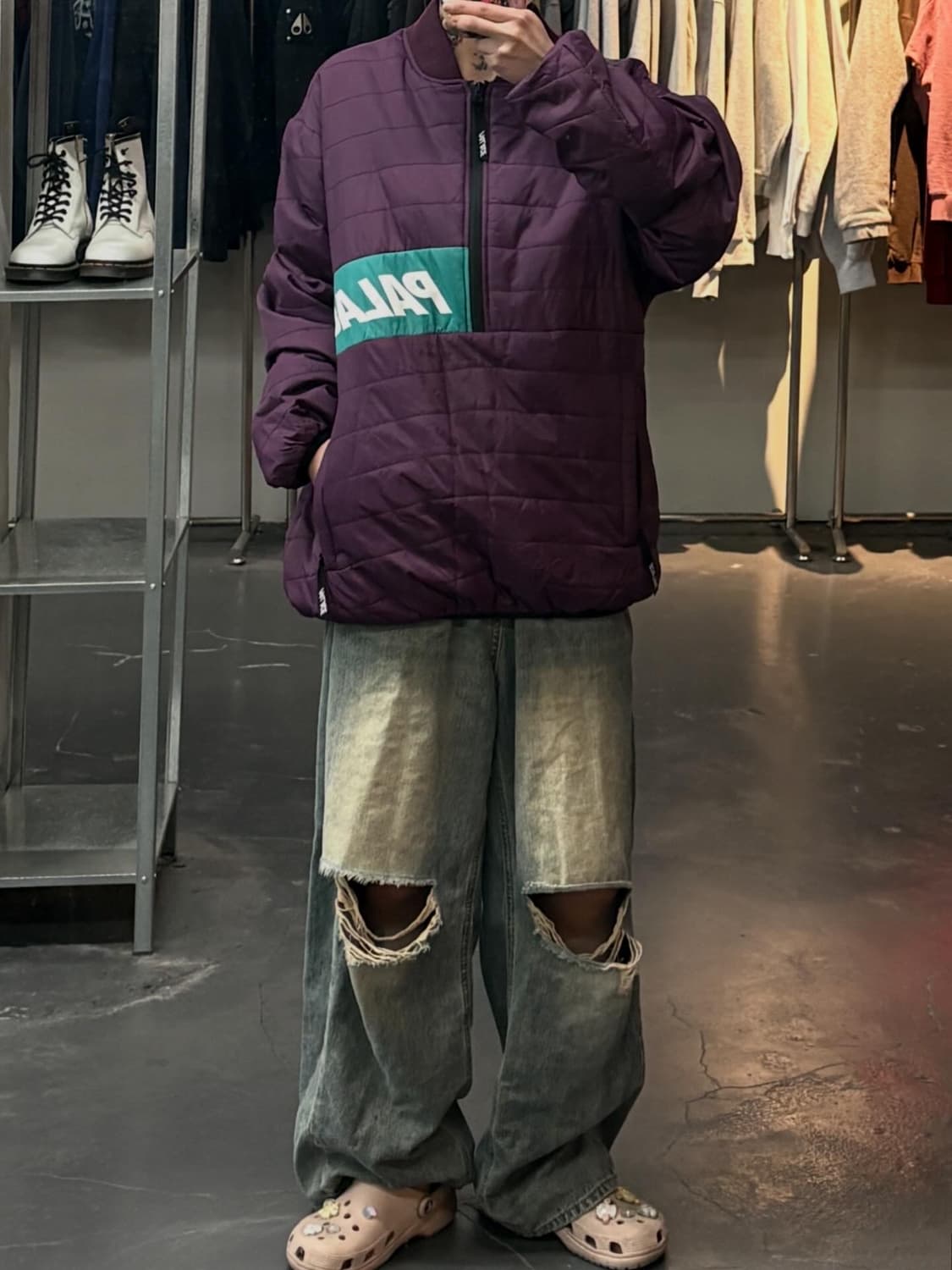 팔라스 하프집업 버건디 패커자켓 A3558 상품이미지1