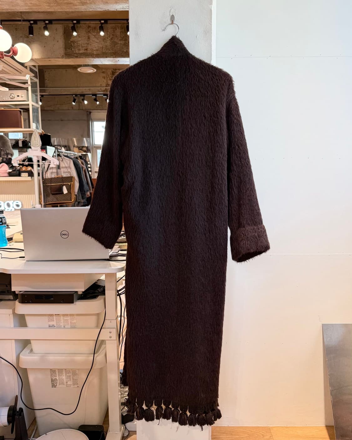 펜디 브라운 알파카울 롱 코트  상품이미지6