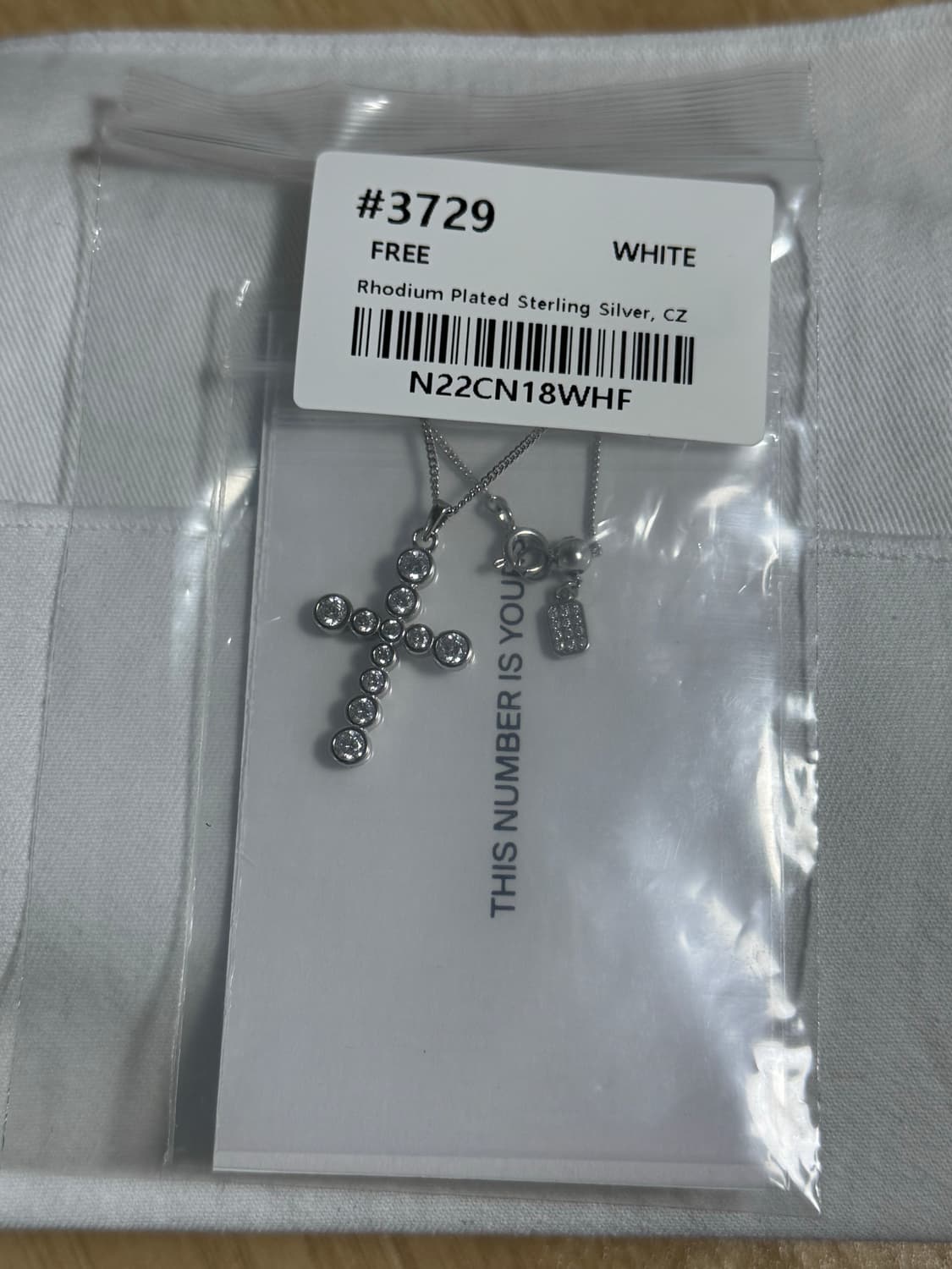 넘버링 목걸이 3729 화이트 상품이미지2