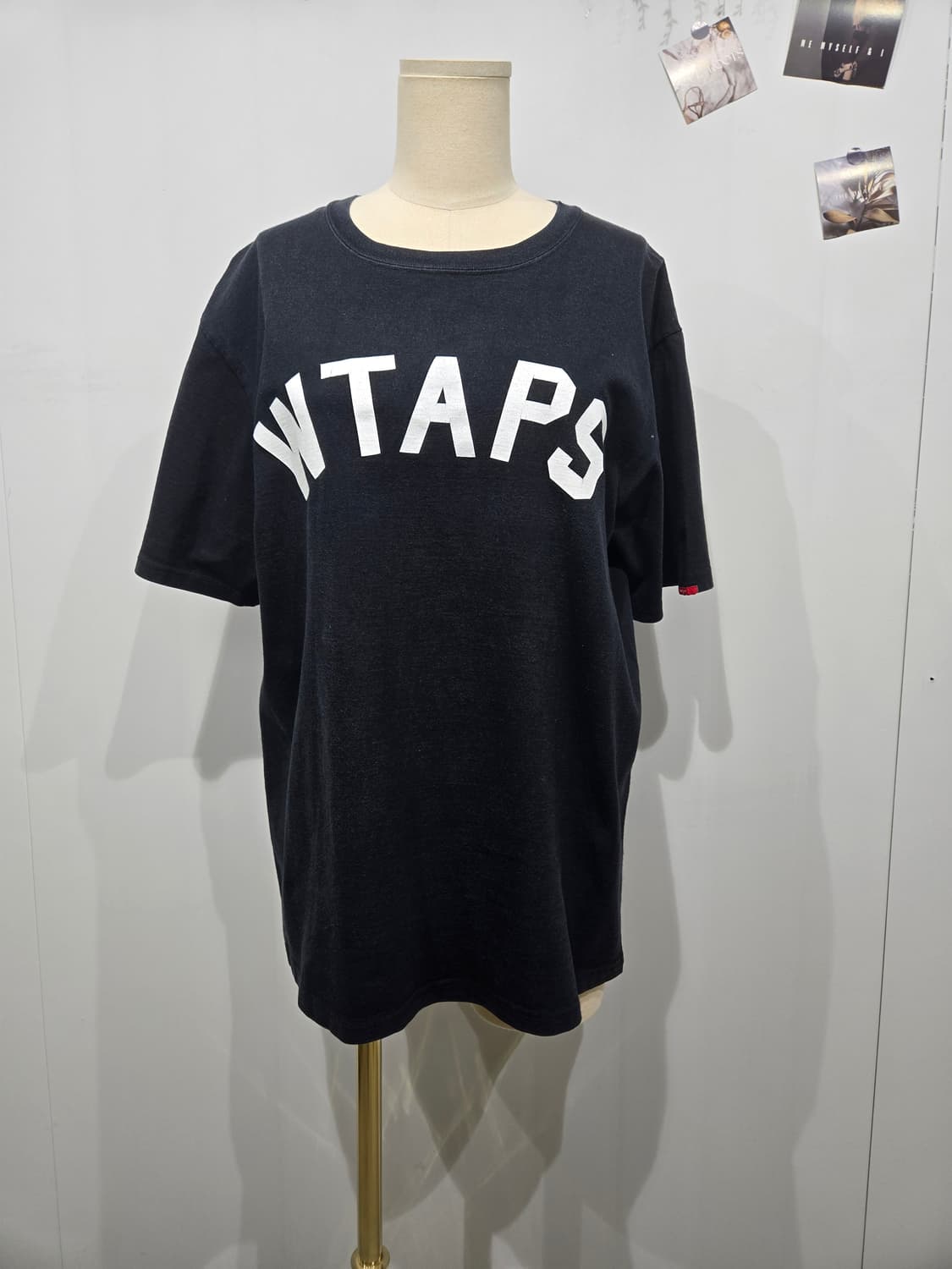 더블탭스 WTAPS 블랙 로고 반팔 티셔츠 상품이미지3
