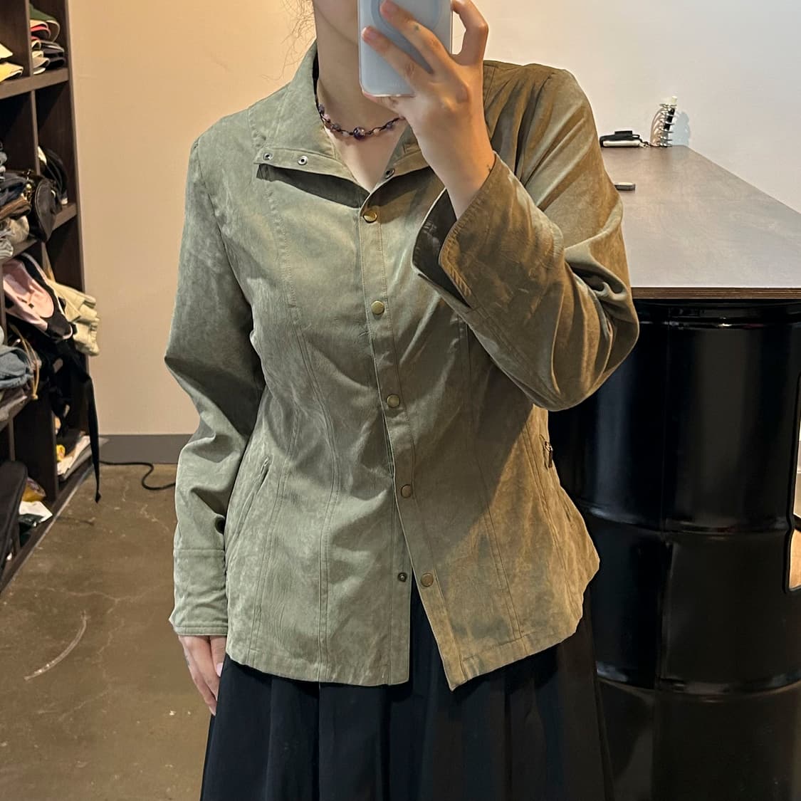 카키브라운 셔츠 자켓 상품이미지6