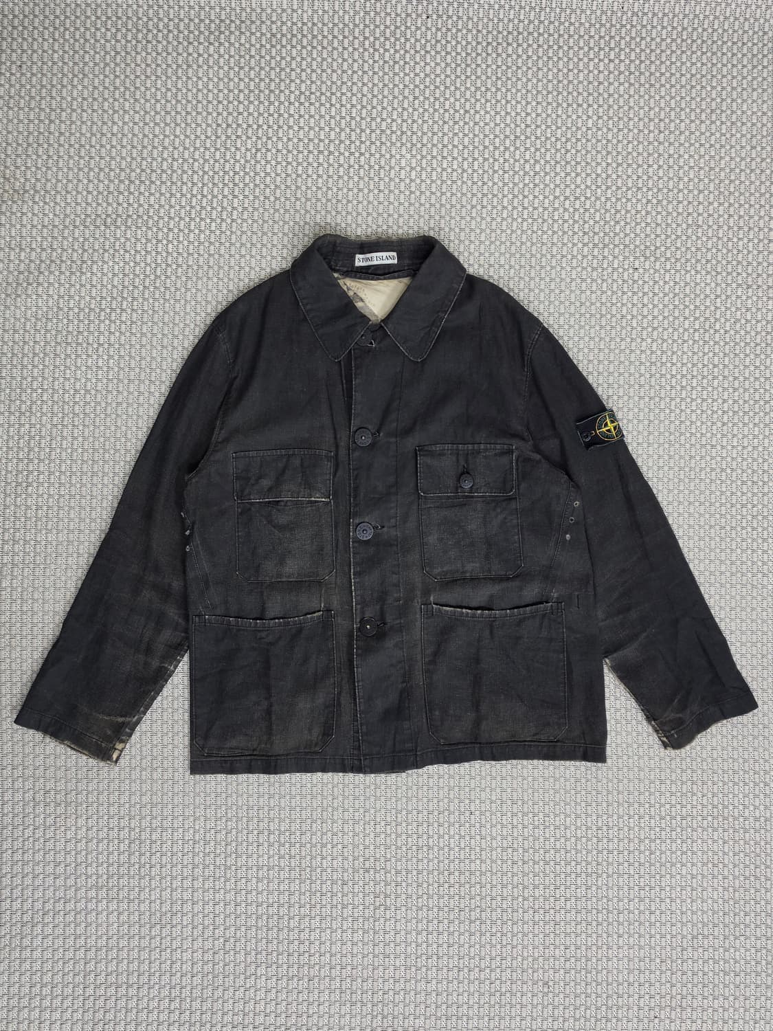 99SS 스톤 아일랜드 그린 엣지 왁스 코튼 재킷 상품이미지3
