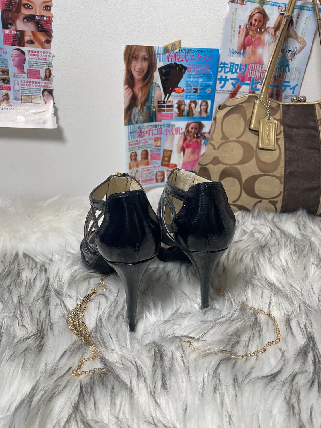 Michael kors 블랙 골드 샌들힐 오네갸루 상품이미지5