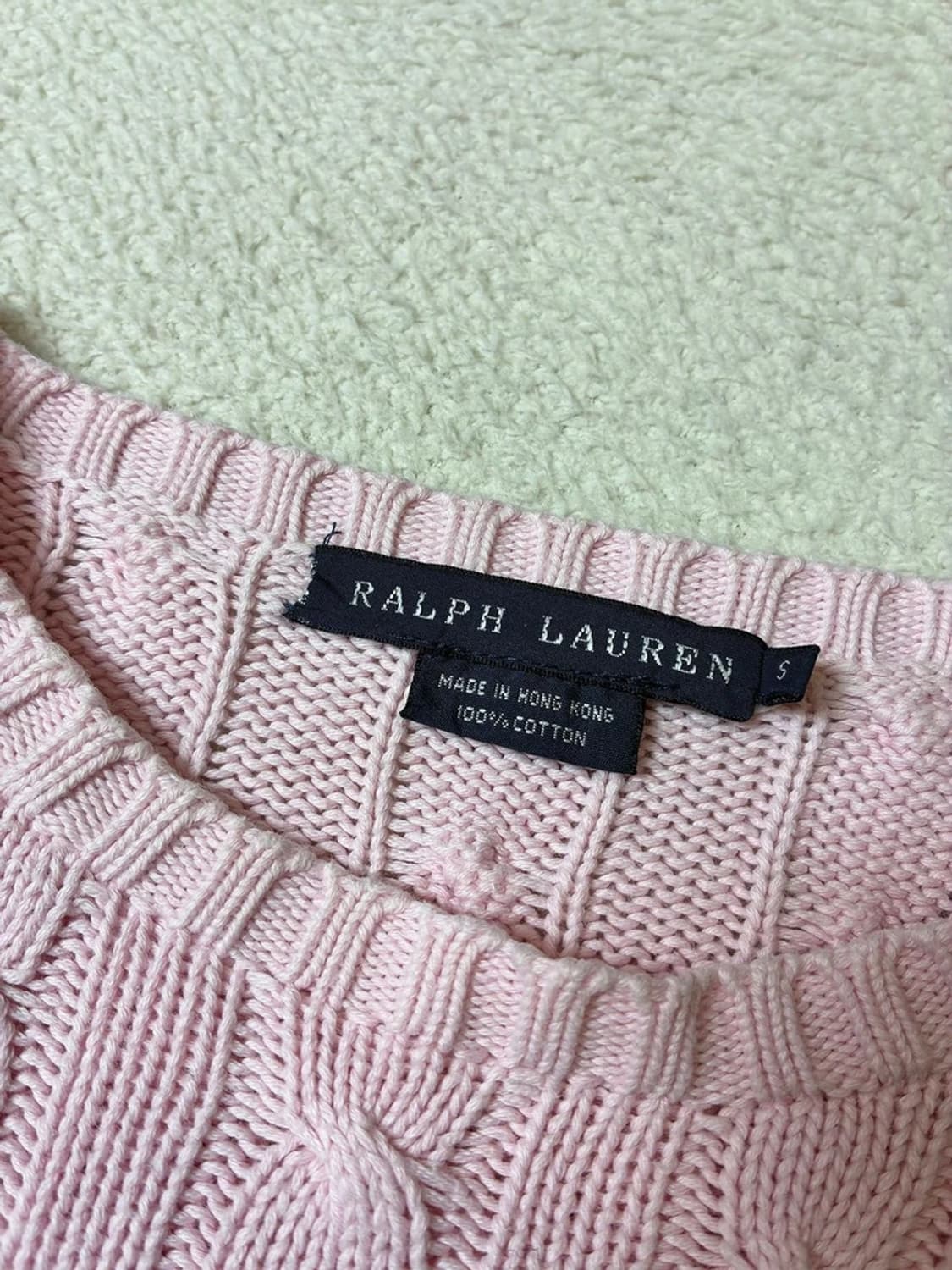 폴로 랄프로렌 00's 케이블 화이트 포니 니트 PN7383 상품이미지6