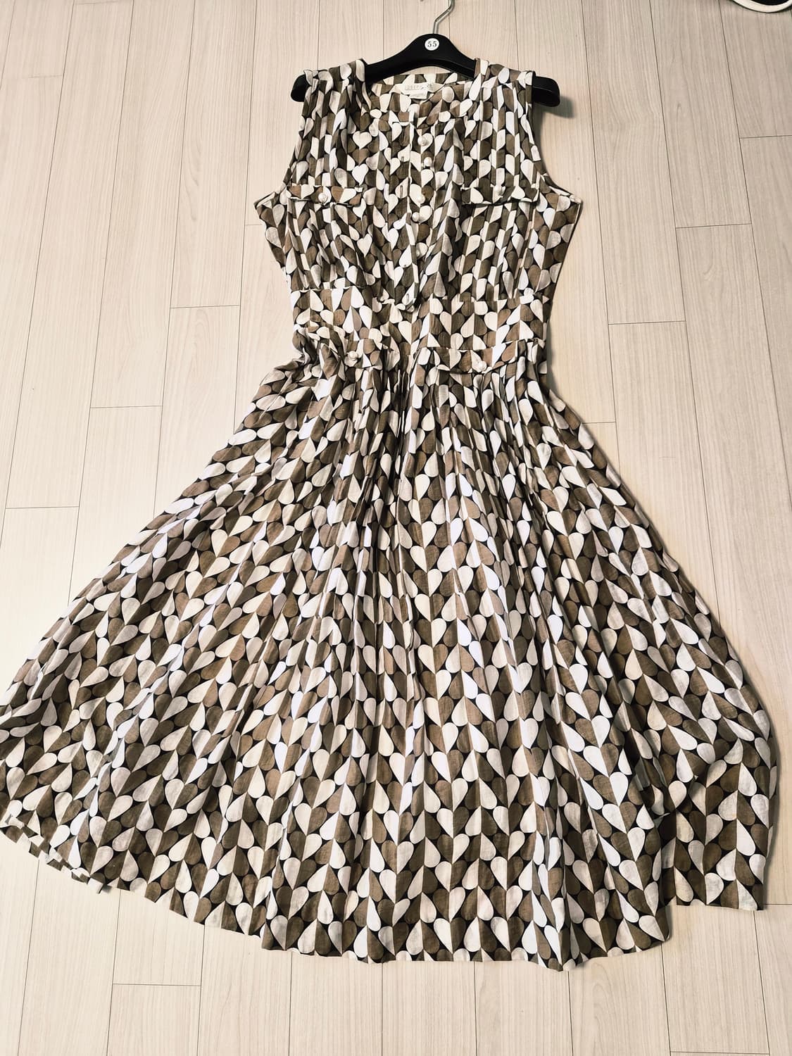 조셉 유니크한 하트 패턴 셔츠 롱 원피스 상품이미지5