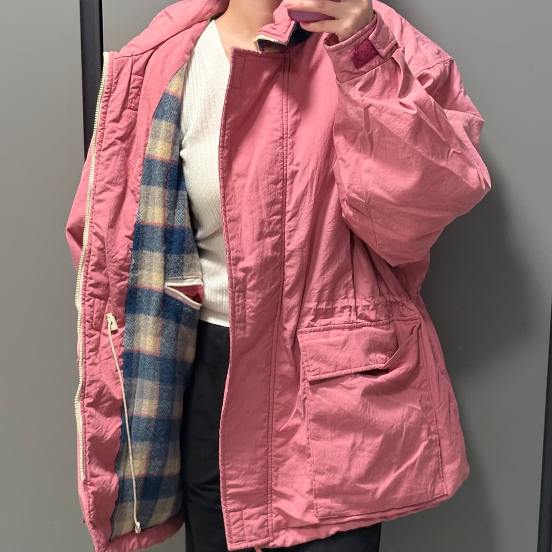 빈티지 울리치 워먼 웜핑크 투웨이 집업 자켓 상품이미지9