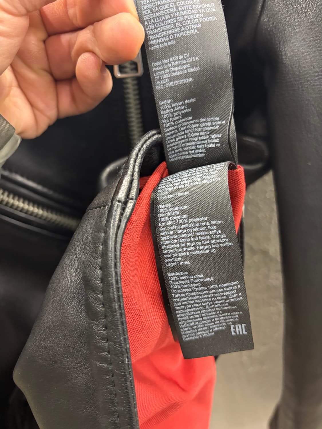 올세인츠 WILLIE BIKER 램스킨 레더자켓 S 상품이미지6