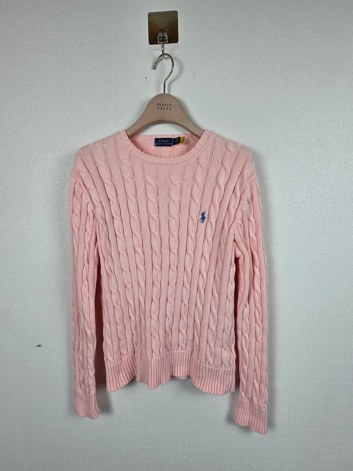 폴로랄프로렌 여성 코튼 케이블 니트 핑크 S 상품이미지1