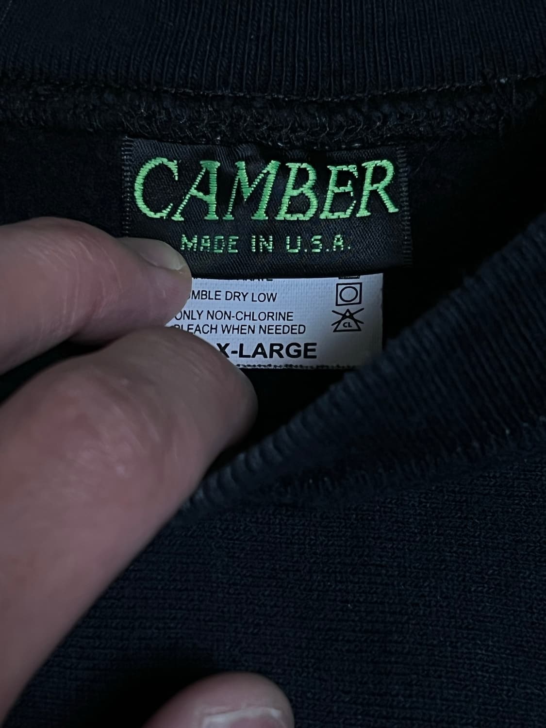 빈티지 캠버 스웻셔츠 블랙 (90/10) 상품이미지3