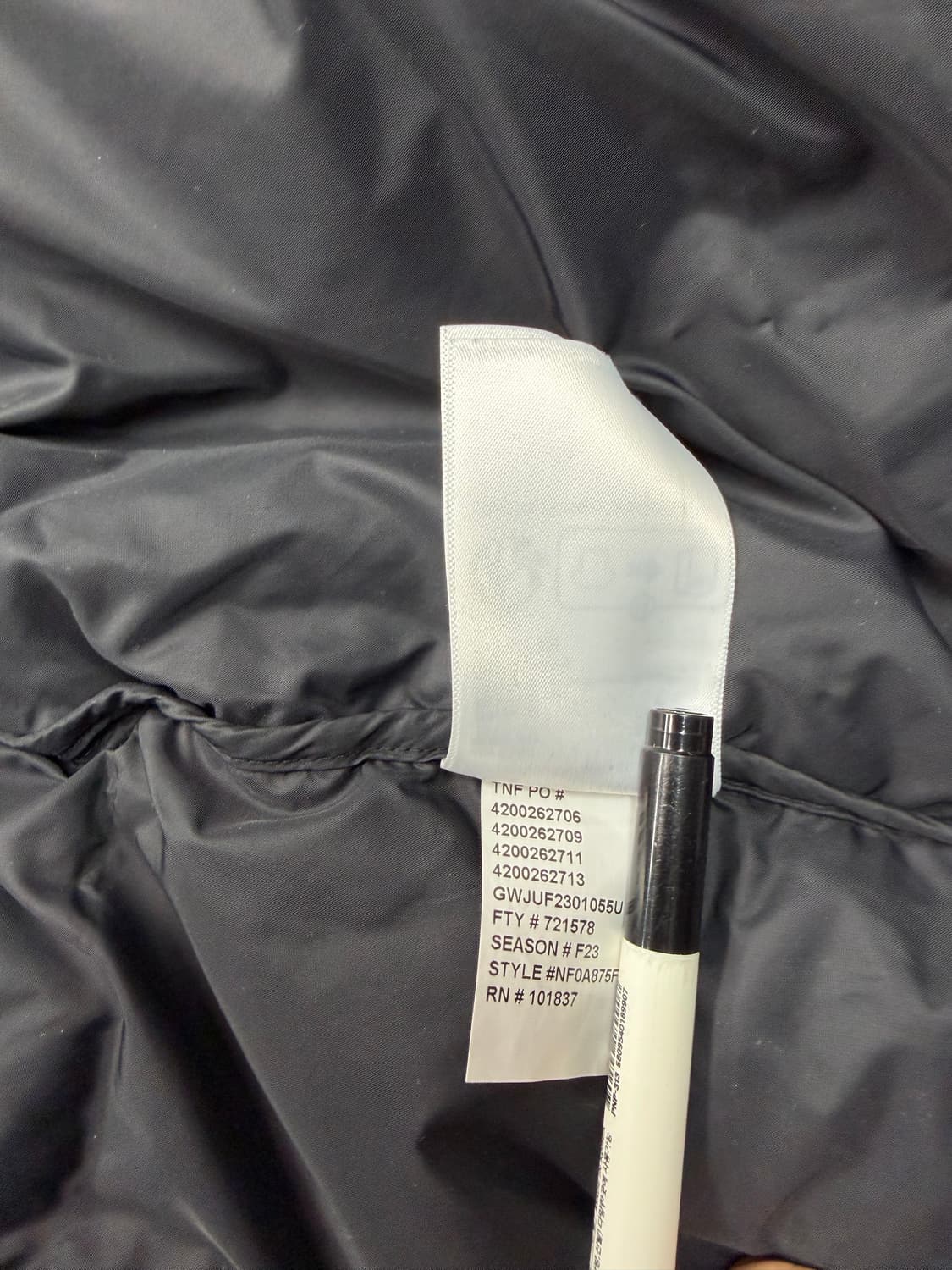 [M]슈프림x노스페이스 스플릿 눕시 블랙 24ss 상품이미지6