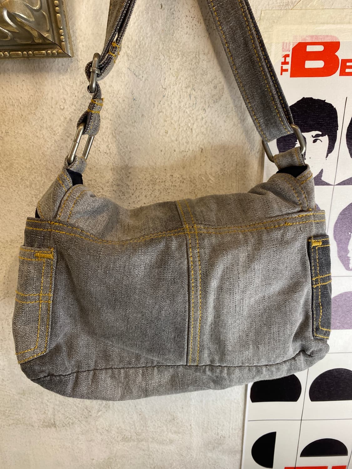 폴로 크로스 토트 패치 데님 메신저백 👜 상품이미지5