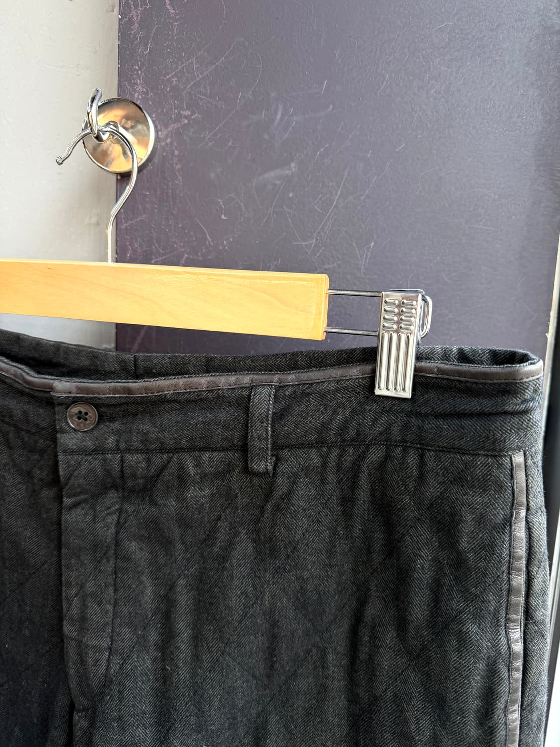 32~33/ 에르메스 레더블랜딩 퀄팅 패딩 팬츠 상품이미지5