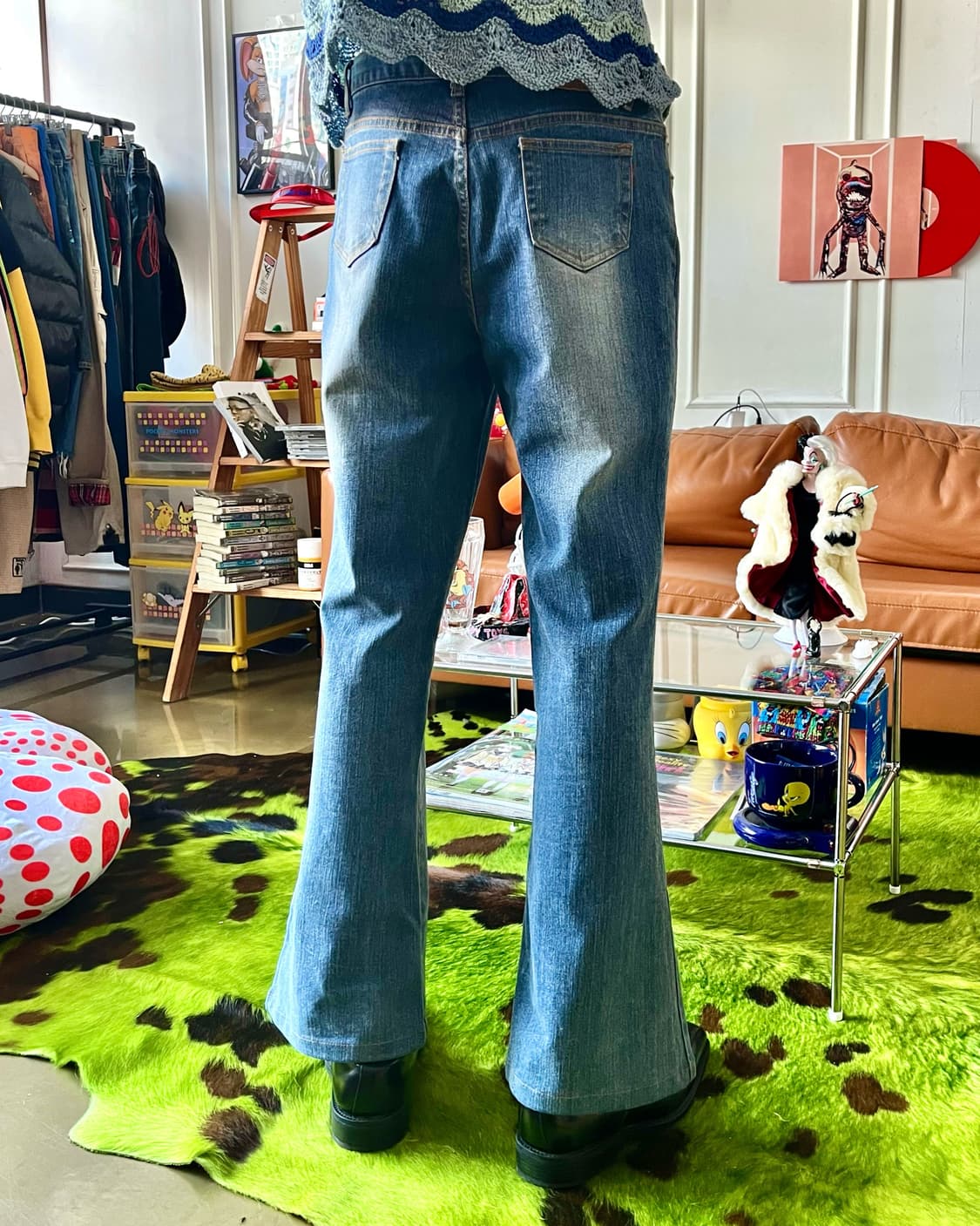 Jpn Vintage Floral Cubic Flare Jeans 상품이미지2