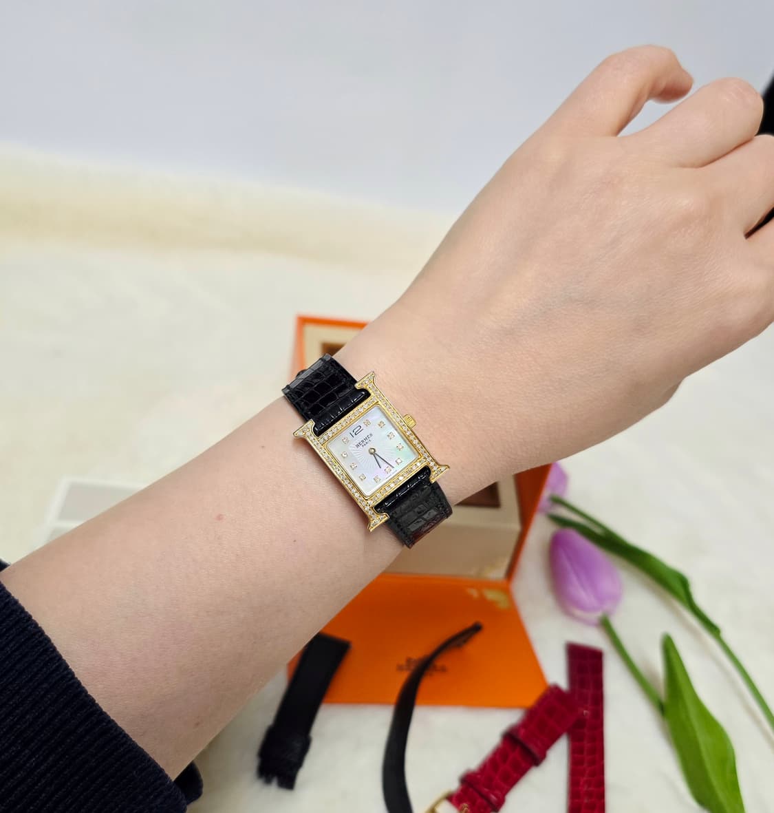 에르메스HH1.210다이아시계 정품 여성용 상품이미지3