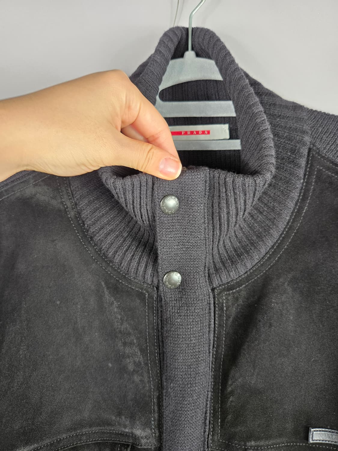 [무료배송]프라다 50(100) 남성 울100 스웨이드 니트 가디건 정품 상품이미지2