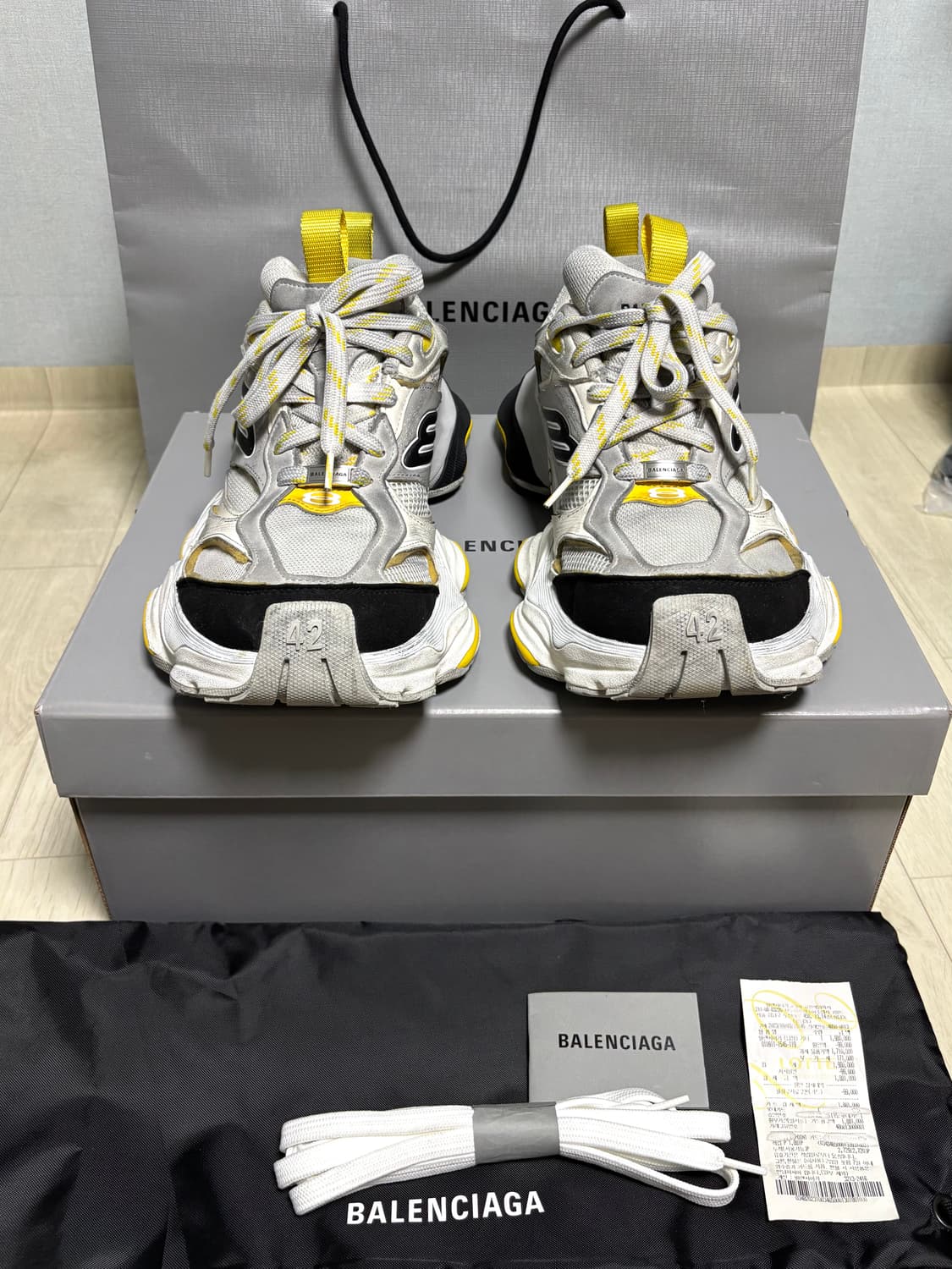발렌시아가 카고 스니커즈 옐로우 42사이즈 상품이미지1