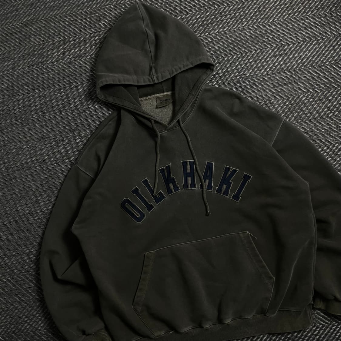 퍼스텝 피그먼트 오일 카키 후드 티셔츠 y 4197 상품이미지1