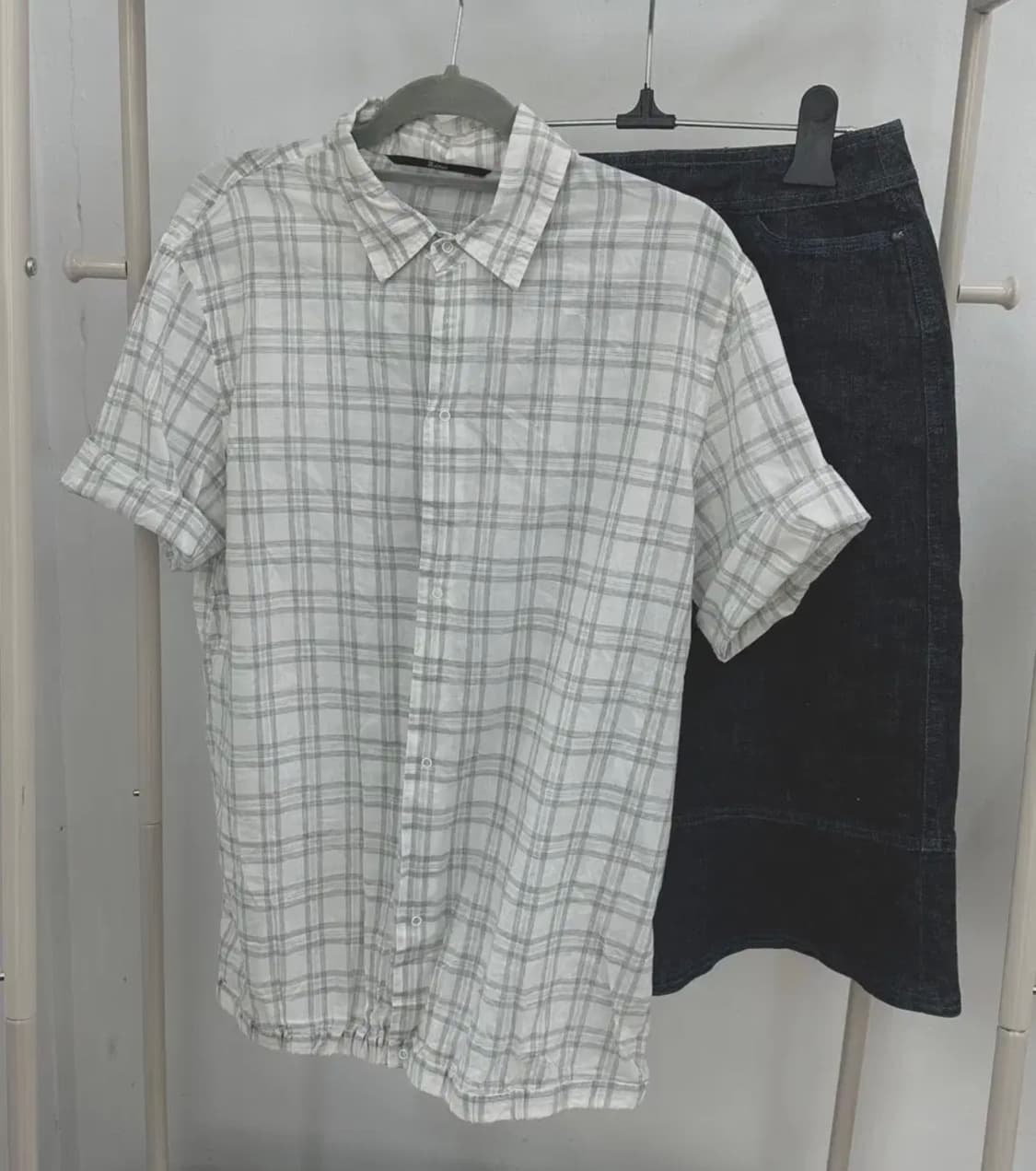 ❄️스즈코 레이어드 코디세트 ❄️셔크셔츠 겨울 니트 미디스커트 그런지 상품이미지10