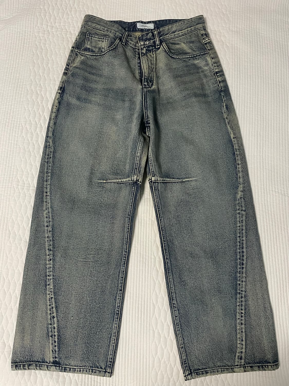 CURVED HERITAGE DENIM PANTS(VTG BLUE) 상품이미지1