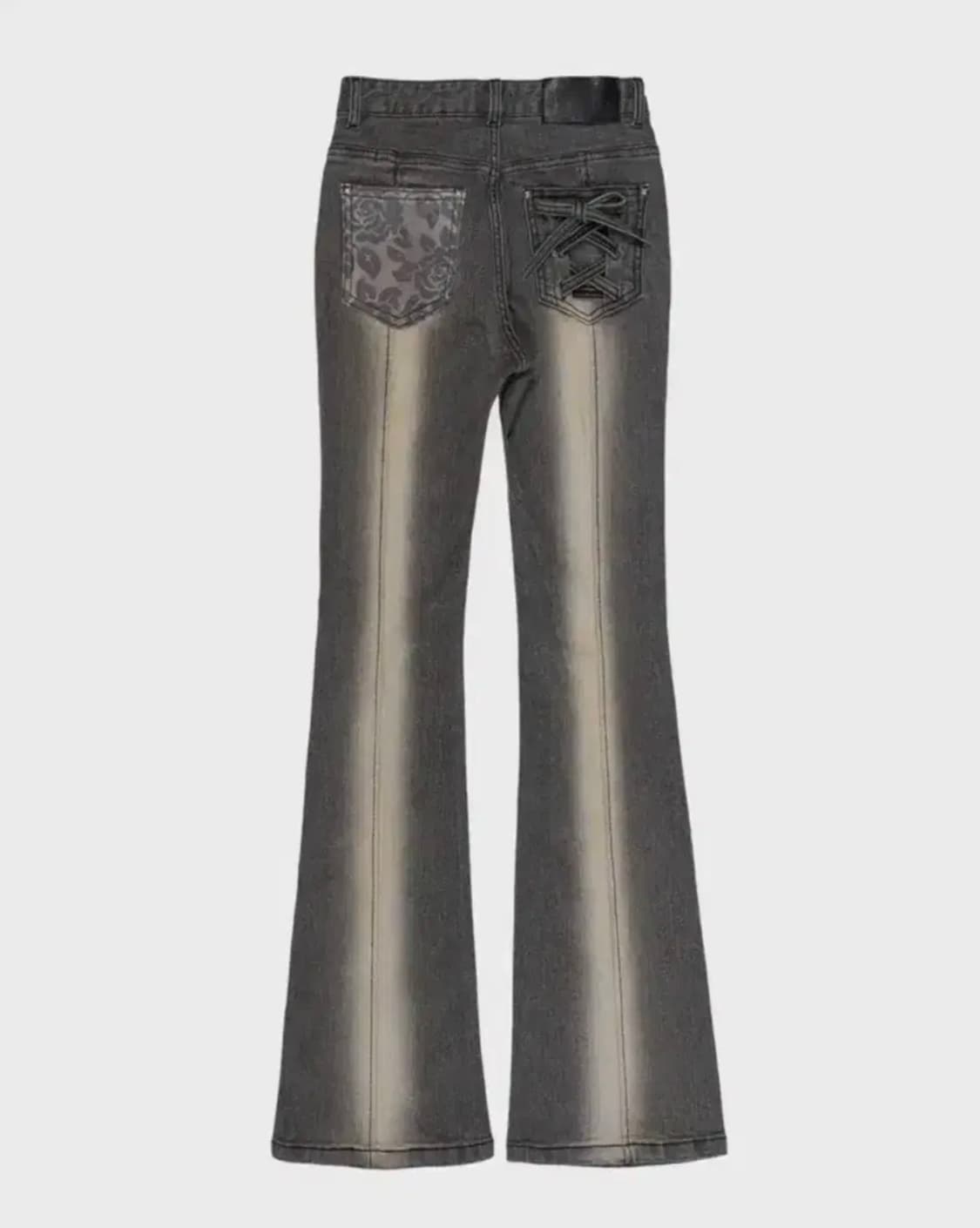 달링유어배드 바지 코르셋 부츠컷 데님 진 더스트 S 상품이미지1