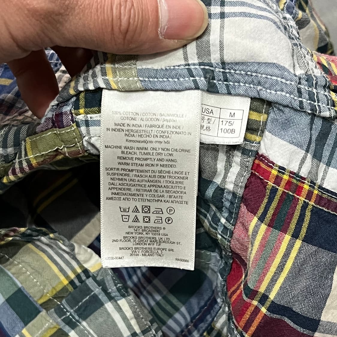  브룩스브라더스 마드라스 체크 셔츠 y15756 상품이미지6