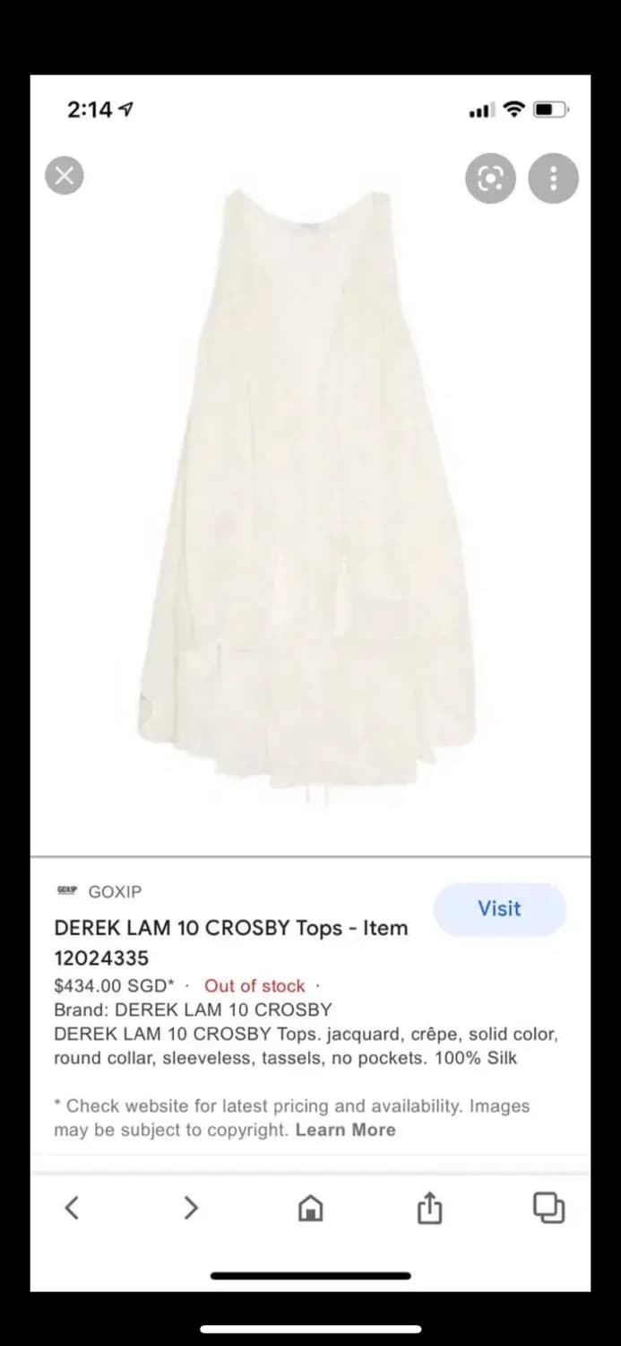 DEREK LAM 10 CROSBY 데렉램 실크 블라우스 상품이미지6