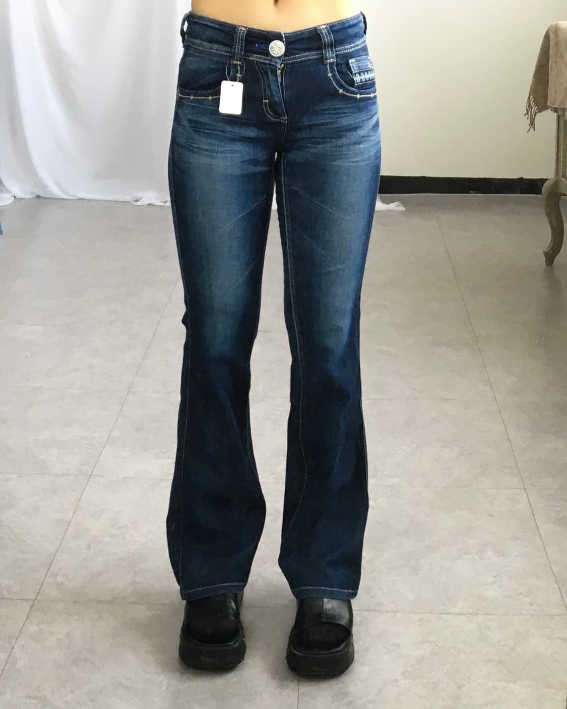 Back pocket point denim pants 상품이미지8