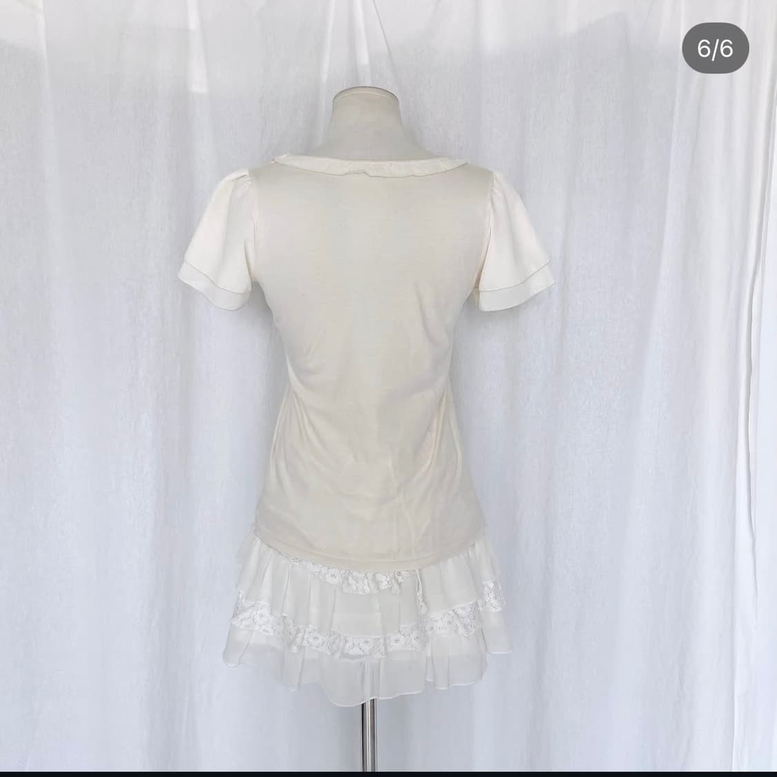 무드브릿지 빈티지 로걀탑 히메 갸루 러블리 프릴 블라우스 상품이미지5