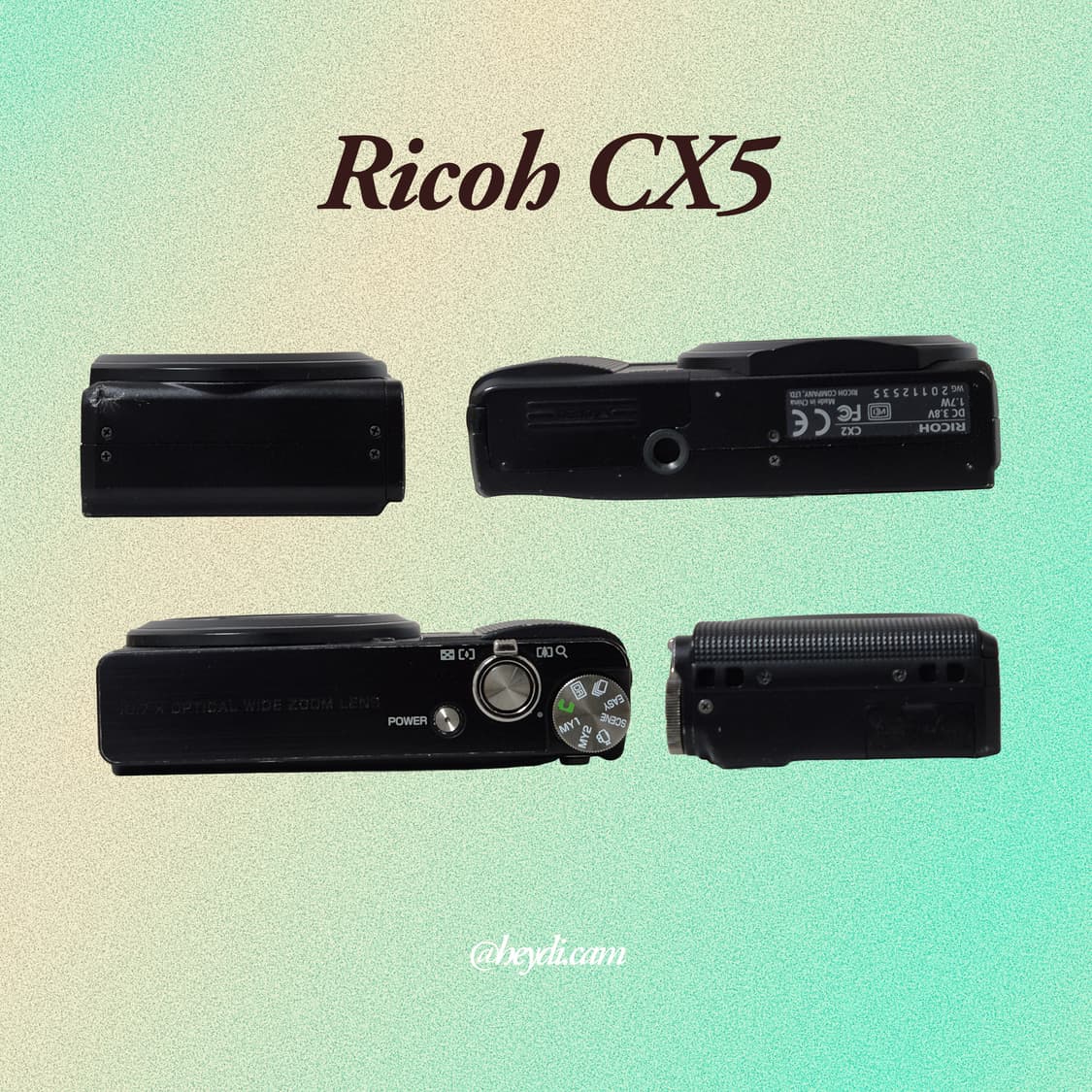 (장원영!) 리코 cx2(ricoh CX2) 블랙 상품이미지2