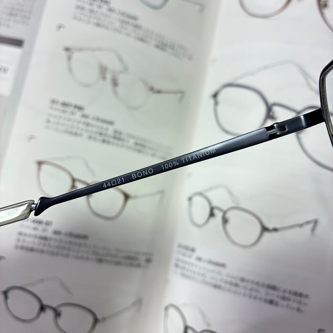 GOTTI 고티 티타늄 네이비 반무테 안경 상품이미지6