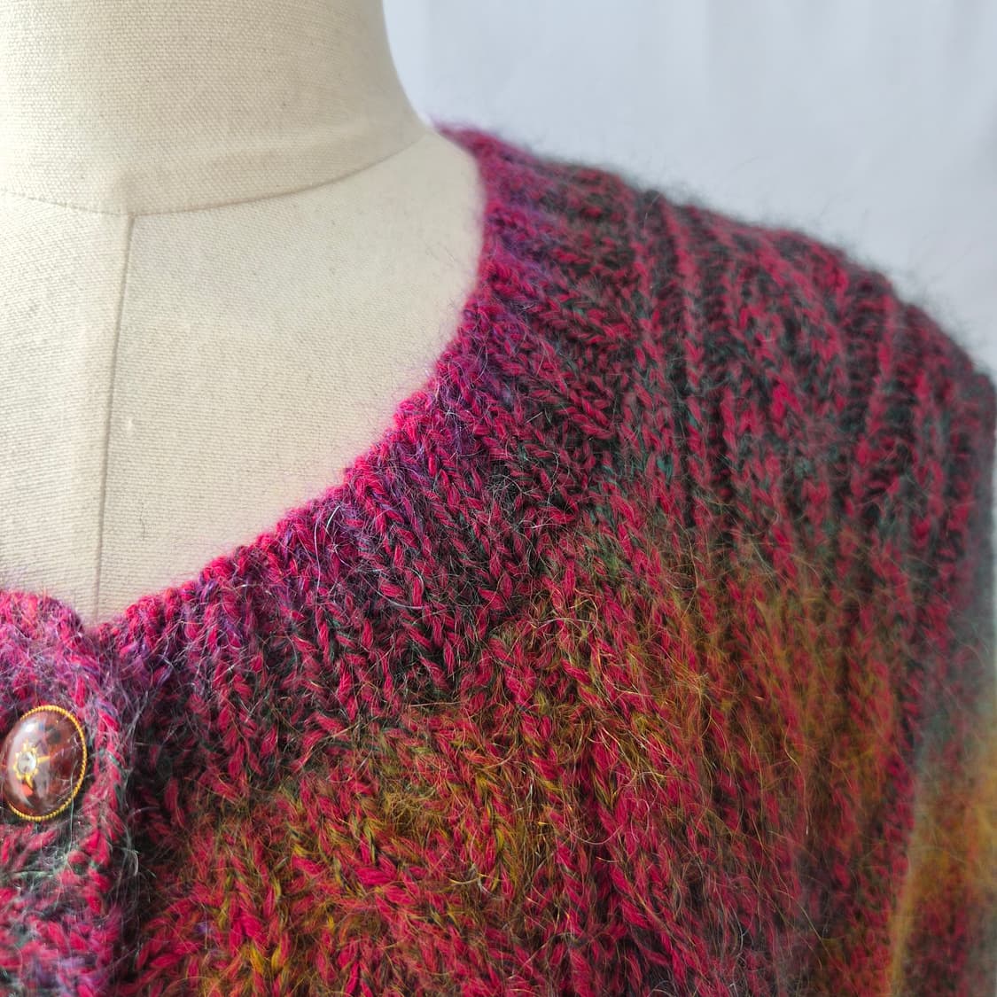 빈티지 그라데이션 케이블 니트 가디건 상품이미지8