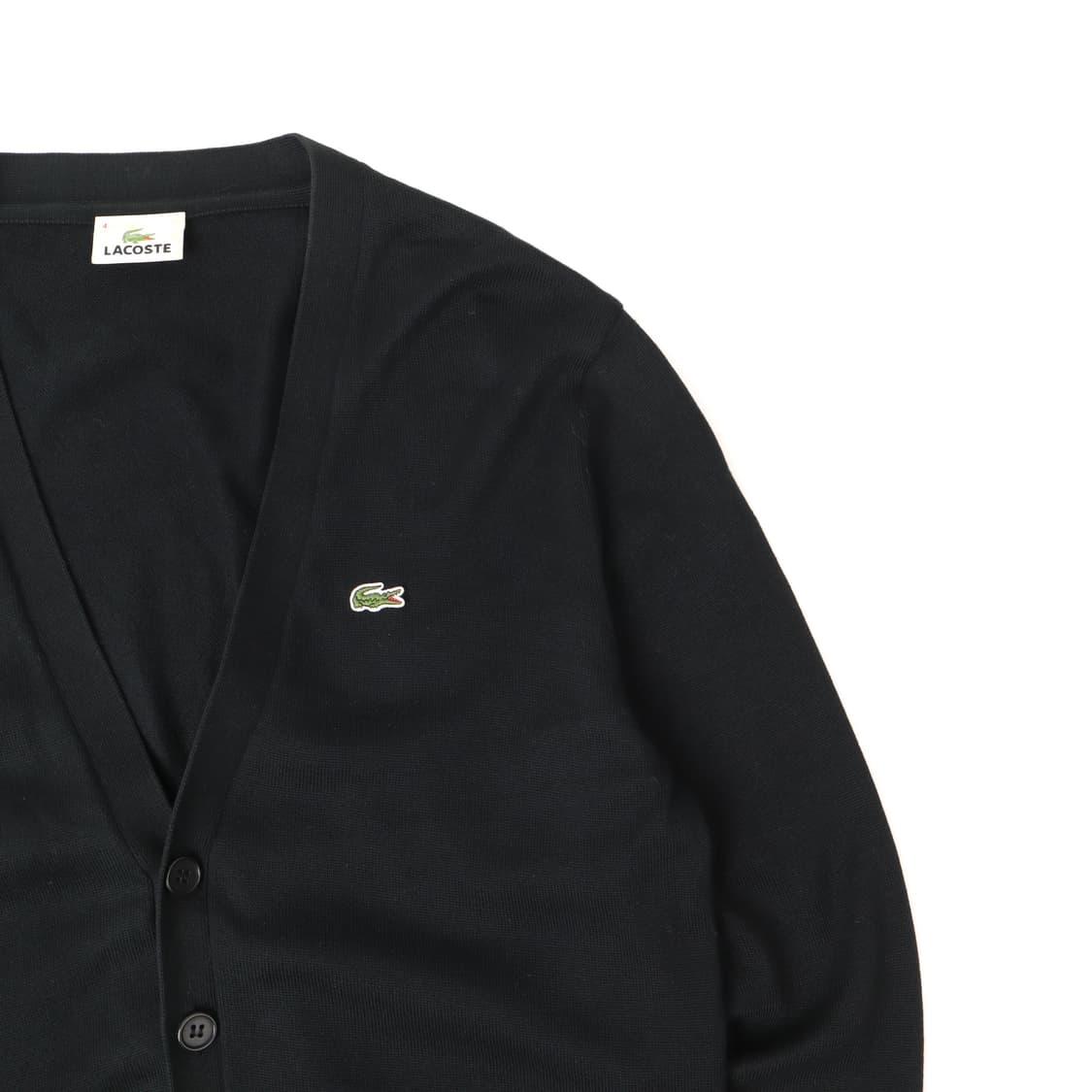 라코스테 블랙 코튼 니트 가디건 상품이미지3