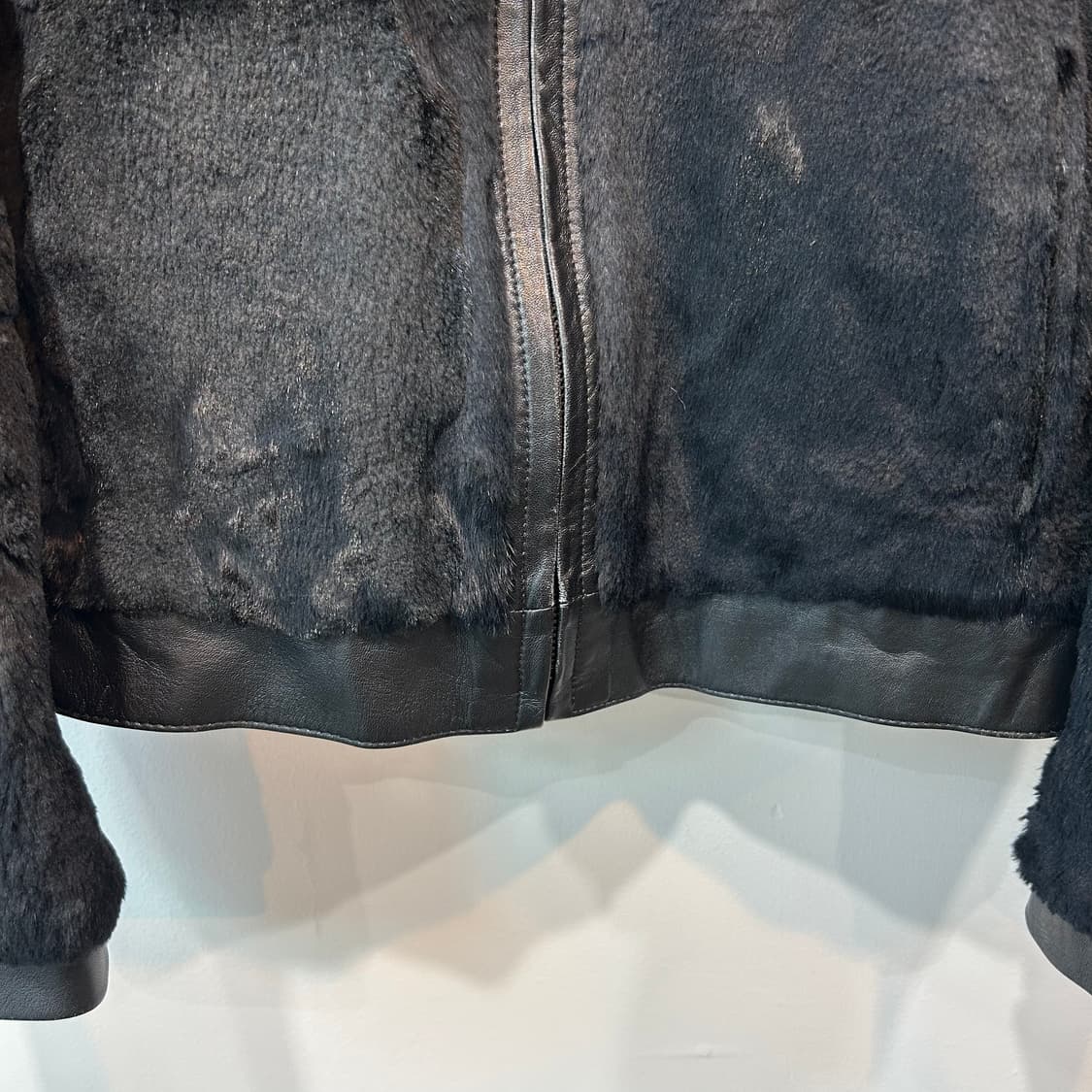 블랙 리얼 퍼 자켓 상품이미지5