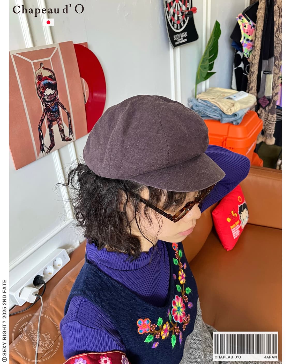 Chapeau d'O Japan Linen Newsboy Cap 상품이미지1