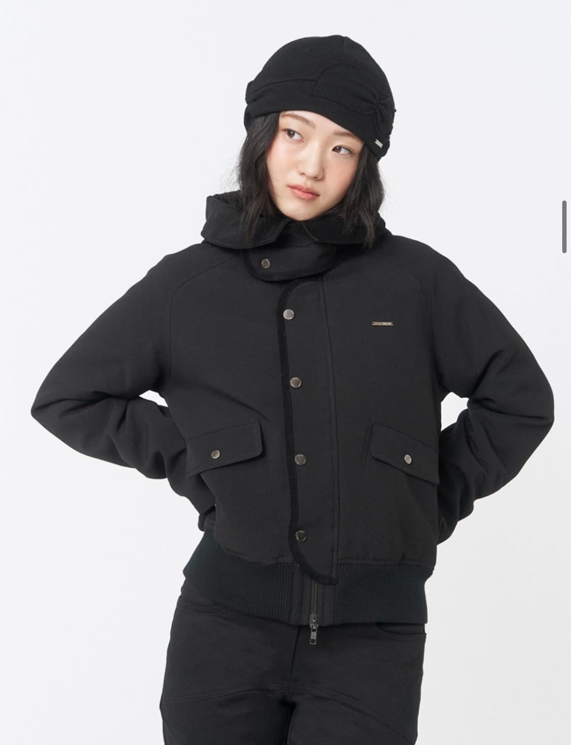 미세키서울 Wellon bomber jacket BLACK 상품이미지3