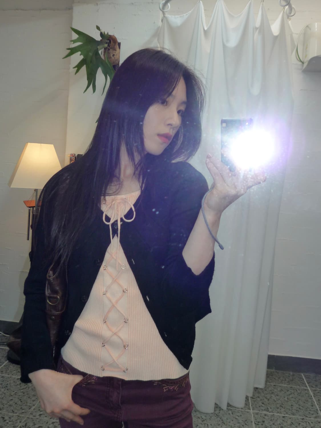 Rose buttons short cardigan 상품이미지2